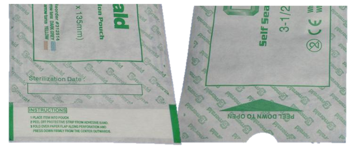 51411 Emerald Sterilization Pouches 5-1/4-in X 10-in